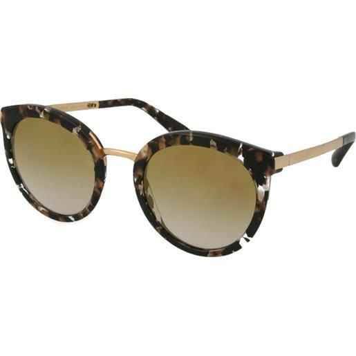 Dolce & Gabbana dg4268 911/6e | occhiali da sole graduati o non graduati | prova online | plastica | tondi | havana | adrialenti