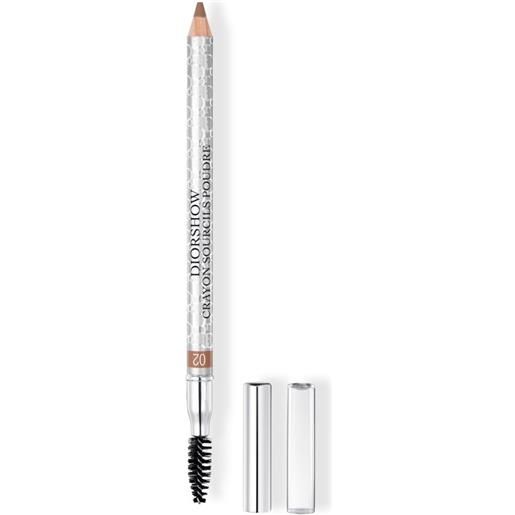 DIORshow crayon sourcils poudre - matita per sopracciglia waterproof - finish naturale - temperino incluso 02 - chestnut