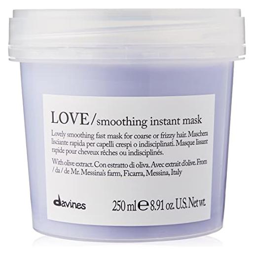 Davines love smoothing instant mask 250ml - maschera lisciante rapida