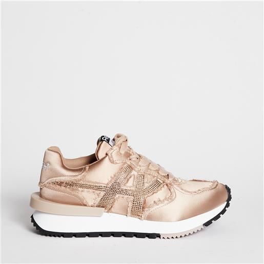 Ash sneakers toxic satin in raso e paillettes beige