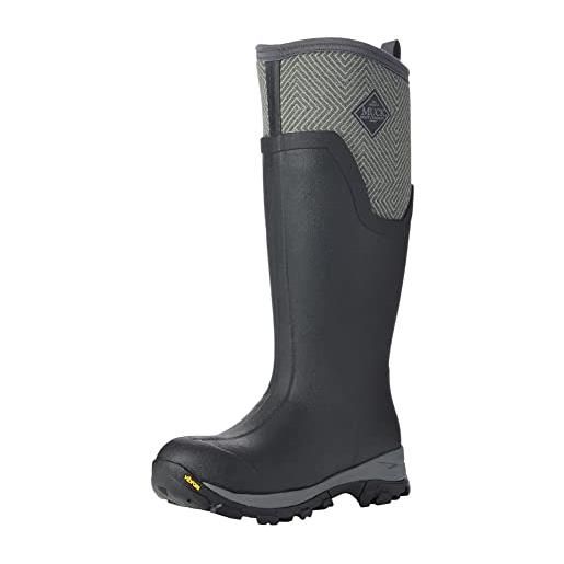 Muck Boots arctic ice tall agat, stivali in gomma donna, nero grigio geometrico, 40 eu