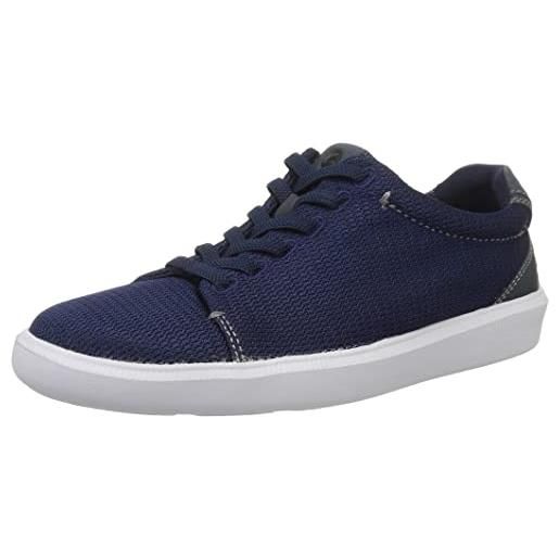 Clarks cambro low, scarpe da ginnastica, uomo, blu (navy textile), 42 eu