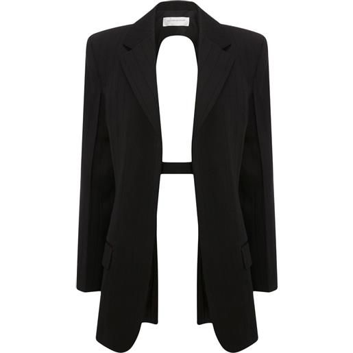 Victoria Beckham blazer monopetto con apertura sul retro - nero