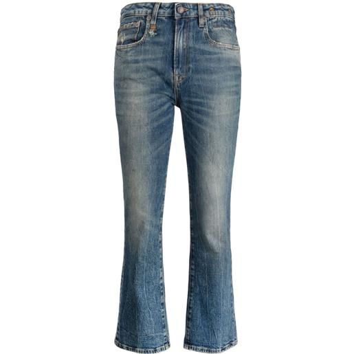 R13 jeans svasati a vita bassa - blu