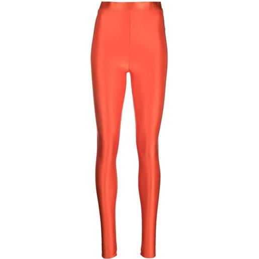 Alexandre Vauthier leggings a vita alta - rosso