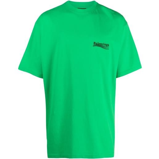 Balenciaga t-shirt con ricamo - verde