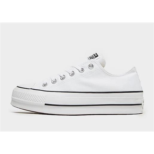 Converse chuck taylor all star lift canvas low top donna, white