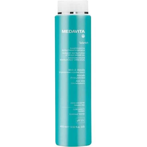 Medavita solarich shampoo-doccia ristrutturante doposole 400 ml