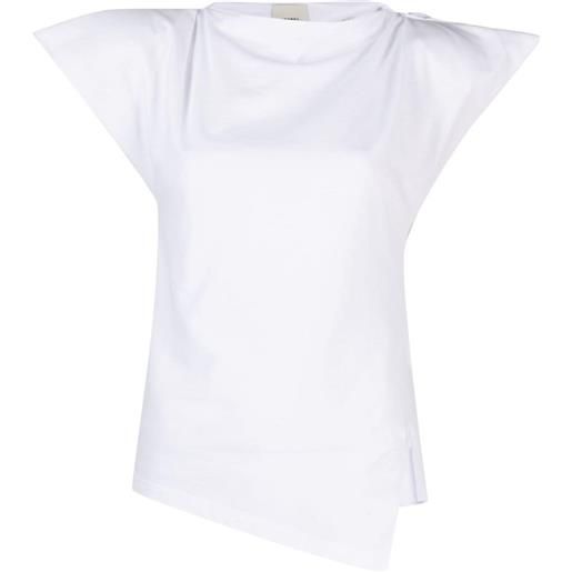ISABEL MARANT t-shirt sebani asimmetrica - bianco