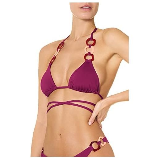 Goldenpoint bikini donna reggiseno triangolo con accessorio, colore viola, taglia 1
