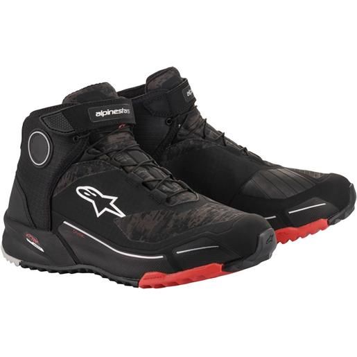 Alpinestars scarpa uomo cr-x drystar riding shoes - black camo red