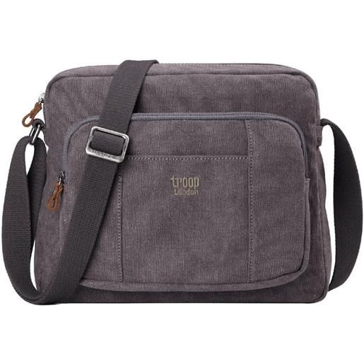 Troop London borsa a tracolla in canvas Troop London classic charcoal 234