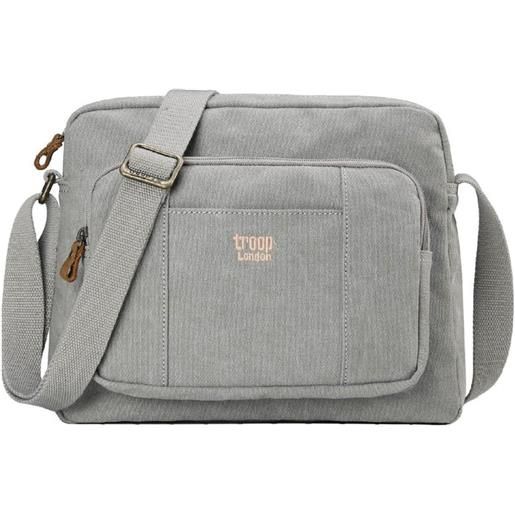 Troop London borsa a tracolla in canvas Troop London classic ash grey 234