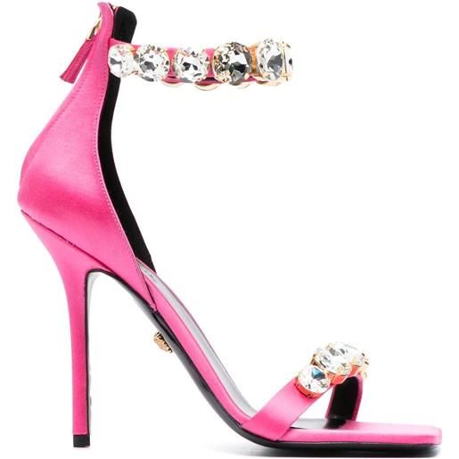 Versace sandali con cristalli 110mm - rosa