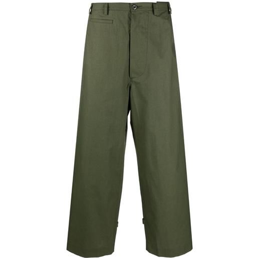 Kenzo pantaloni a gamba ampia - verde