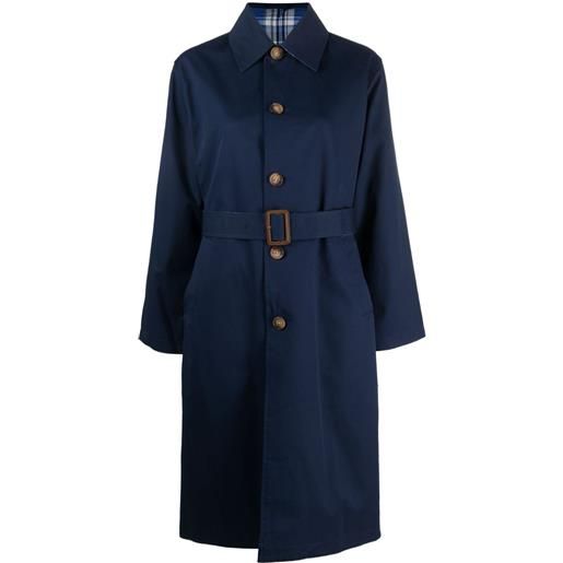 Polo Ralph Lauren cappotto monopetto midi - blu