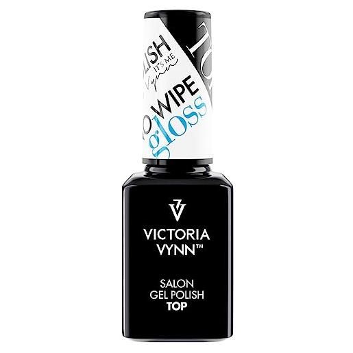 Victoria vynn no wipe top coat gloss uv/led gel smalto per unghie soak off hybrid manicure 15ml