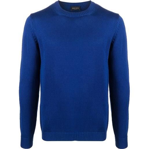 Roberto Collina maglione girocollo con intarsio - blu