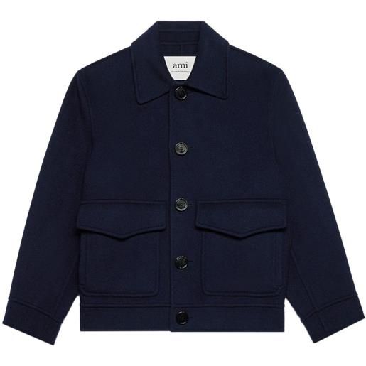 AMI Paris giacca con colletto a punta - blu