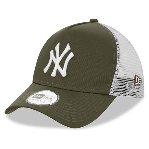 New Era new york yankees mlb league essential beige bianco a-frame berretto da camionista regolabile