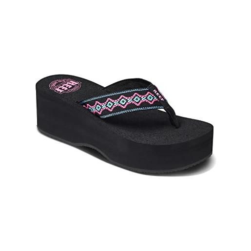 Reef sandy hi, infradito donna, malibu nero, 37.5 eu
