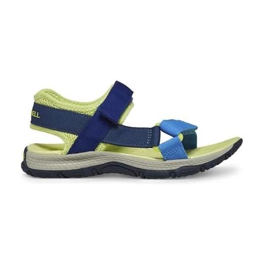 Merrell kahuna web, sandalo sportivo, blue navy lime, 43 eu