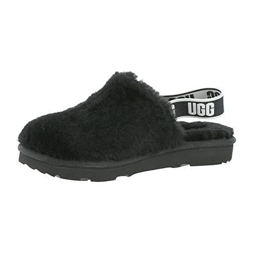 UGG fluff yeah clog, pantofole unisex-bambini, black, 24 eu