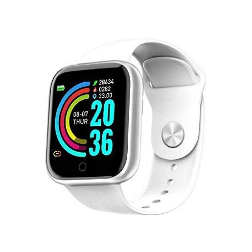 Tbrand smart watch y68 impermeabile cardiofrequenzimetro fitness wristband per ios android (bianco)