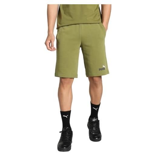 PUMA ess+ 2 col pantaloncini 25,4 cm, lavorati a maglia uomo, verde oliva, m