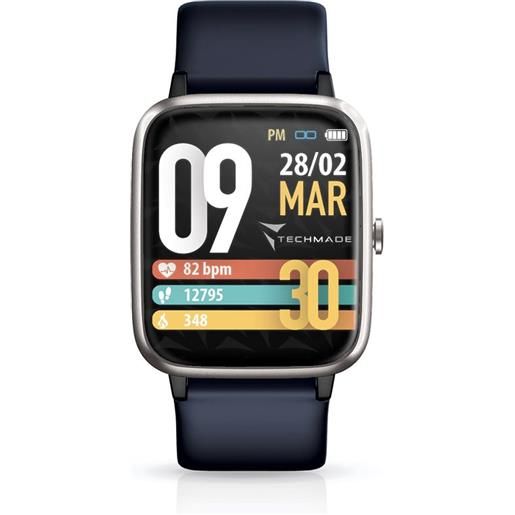 Techmade smartwatch move deep blue silver
