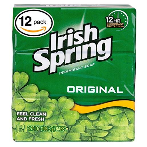 Irish Spring bath bar soap, original, 3.75 oz. Bars, 12-count by Irish Spring