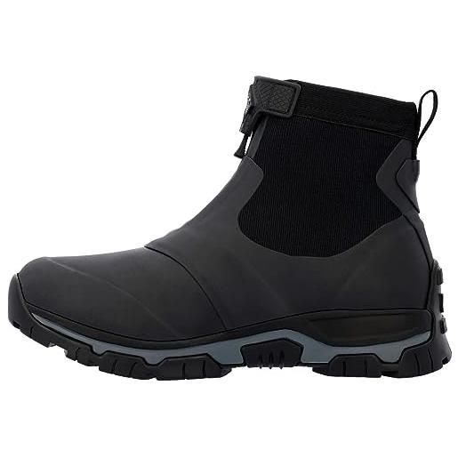 Muck Boots apex mid zip, stivali in gomma uomo, black/dark shadow, 24.5 eu