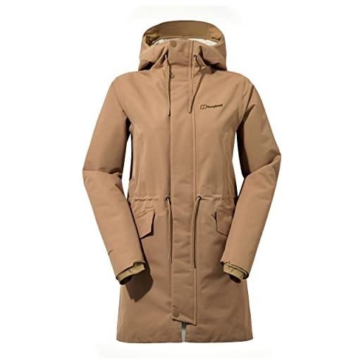 Berghaus foxghyll parka sintetico isolato e impermeabile con cappuccio da donna, kelp/bone white, m