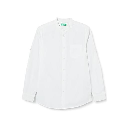 United Colors of Benetton camicia 5wjnuq021, bianco 674, l uomo