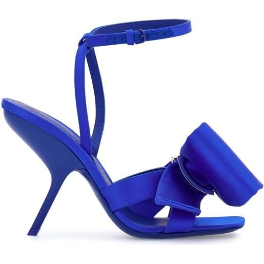 Ferragamo sandali con fiocco asimmetrico - blu