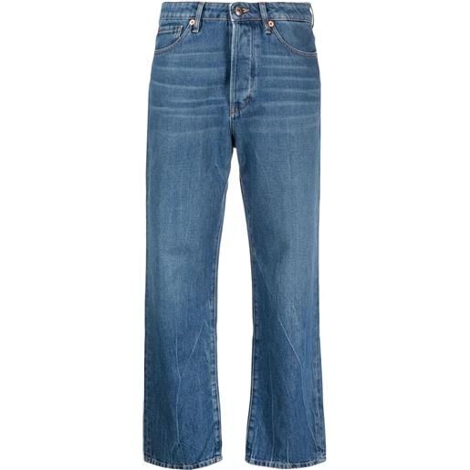 3x1 jeans crop a gamba ampia - blu
