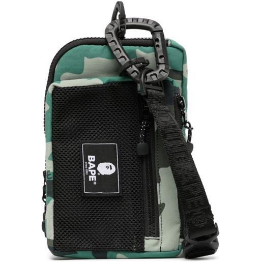 A BATHING APE® borsa messenger woodland camouflage - verde