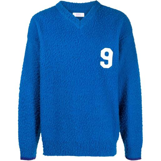 ERL maglione con scollo a v - blu