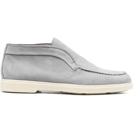 Santoni mocassini con dettaglio cuciture - grigio