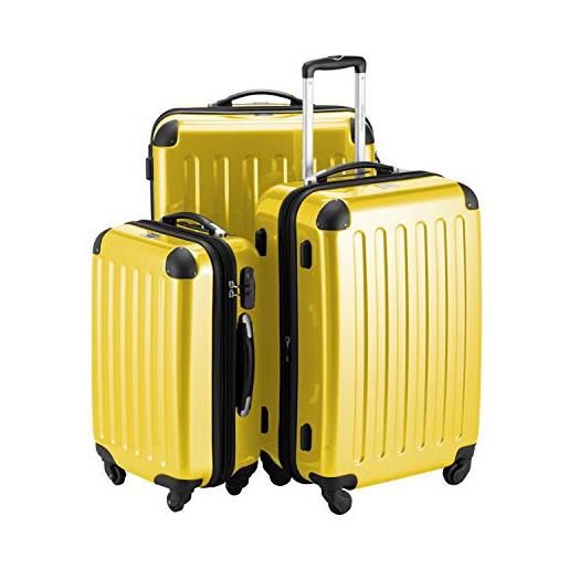 Hauptstadtkoffer alex - set di 3 valigie (s, m & l), 235 litri, colore giallo