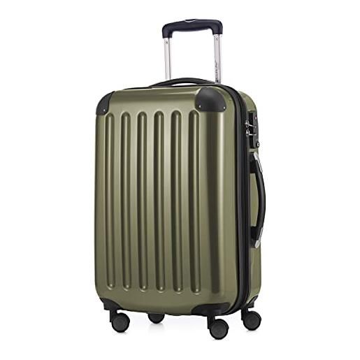 Hauptstadtkoffer - alex - bagaglio a mano con scomparto per laptop, valigia rigida, trolley espandibile, 4 doppie ruote, tsa, 55 cm, 42 litri, avocado
