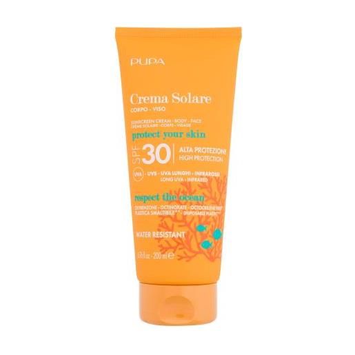 Pupa sunscreen cream spf30 protezione solare impermeabile per corpo e viso 200 ml