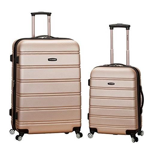 Rockland 20, 28 2pc expandable abs spinner set, set di valigie adulti, champagne (beige) - f225