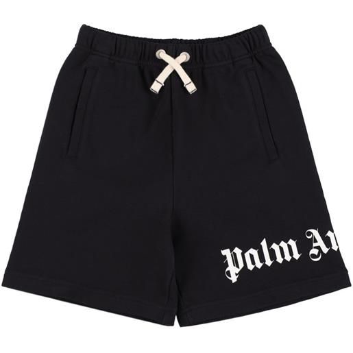 PALM ANGELS shorts in felpa di cotone / logo