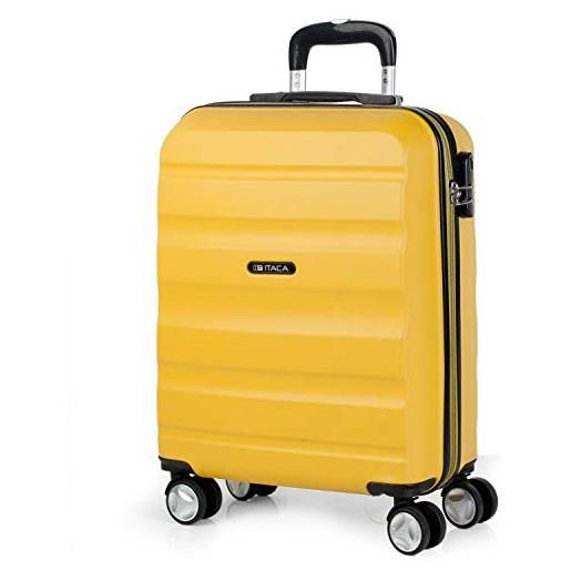 ITACA - valigia bagaglio a mano 55x40x20 - trolley bagaglio a mano, trolley cabina, valigie, trolley 55x40x20 t71650, senape