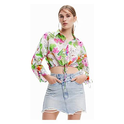 Desigual cam_catar 1000 camicia, bianco, l donna