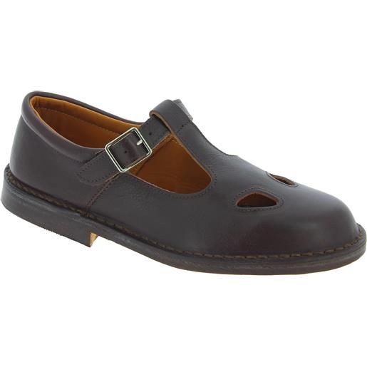 L'artigiano Florence scarpe aperte da uomo in pelle marrone scuro fatte a mano in italia 160 vit. Moro