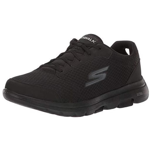 Skechers gowalk 5-scarpe sportive da allenamento con schiuma raffreddata ad aria, ginnastica uomo, nero, 45 eu x-larga