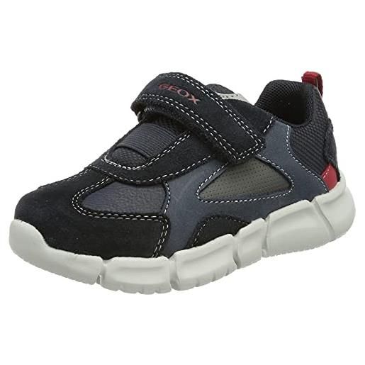 Geox b flexyper boy a, sneakers bambini e ragazzi, blu/rosso (navy/red c0735), 21 eu