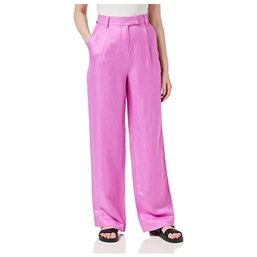 Minus auguste linen pants 2 donna, rosa (7211 super pink), 42